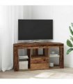 vidaXL Corner LED TV Cabinet Old Wood 100 x 40 x 50 cm Engineered Wood
