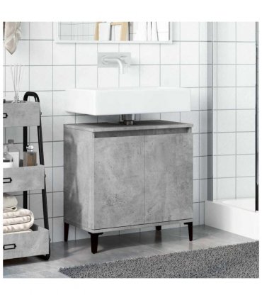 vidaXL Sink Cabinet Concrete Grey 58x33x60 cm Engineered Wood