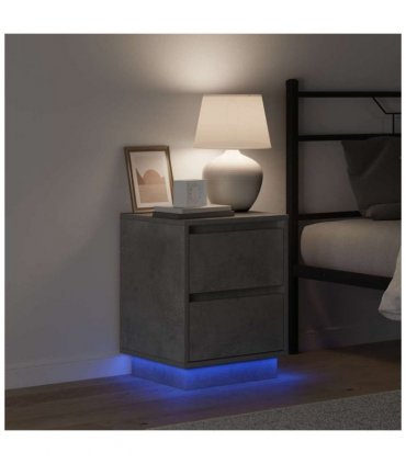 vidaXL Bedside Cabinet 2 pcs Concrete Grey 39 x 34.5 x 50 cm