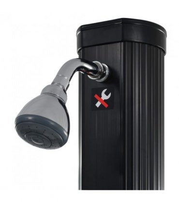 vidaXL Foldable Solar Shower Black 214 cm 23 L