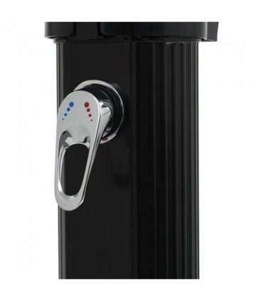 vidaXL Foldable Solar Shower Black 214 cm 23 L