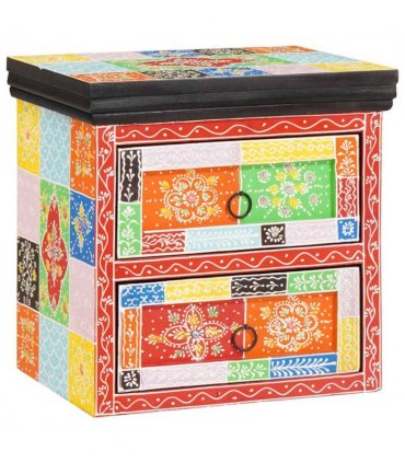 vidaXL Bedside Cabinet with Drawer 2 pcs Multicolour 40 x 30 x 40 cm