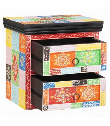 vidaXL Bedside Cabinet with Drawer 2 pcs Multicolour 40 x 30 x 40 cm