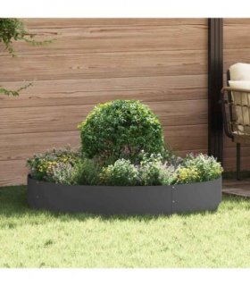 vidaXL Planter Ring 5 pcs Black 120 x 120 x 20 cm Cold-rolled Steel