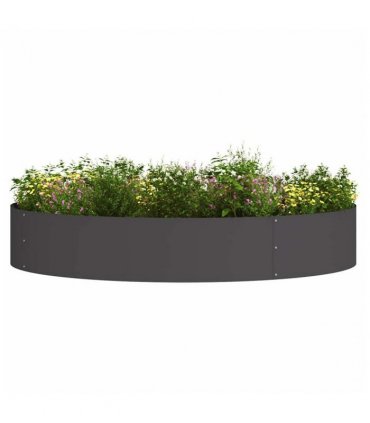 vidaXL Planter Ring 5 pcs Black 120 x 120 x 20 cm Cold-rolled Steel
