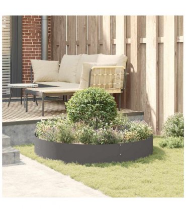 vidaXL Planter Ring 5 pcs Black 120 x 120 x 20 cm Cold-rolled Steel