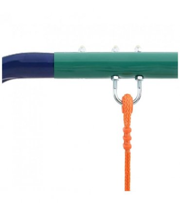 vidaXL Swing Set with Gymnastic Rings and 4 Seats Steel