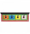 vidaXL Coat Rack Black 80 x 25 x 2 cm Solid Mango Wood