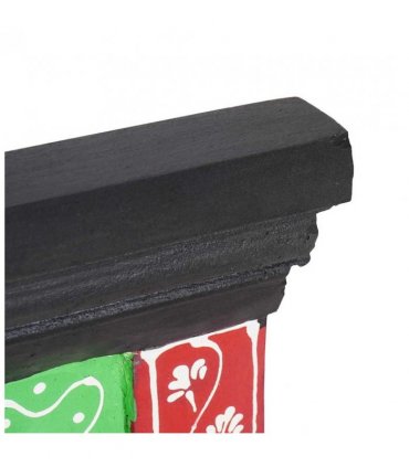 vidaXL Coat Rack Black 80 x 25 x 2 cm Solid Mango Wood