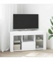 vidaXL Corner LED TV Cabinet White 100 x 40 x 50 cm Engineered Wood