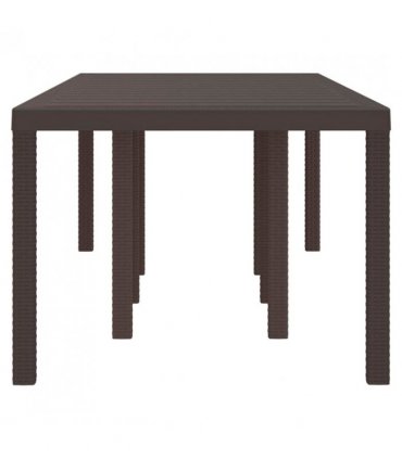 vidaXL Garden Table Brown 250 x 100 x 73 cm Poly Rattan