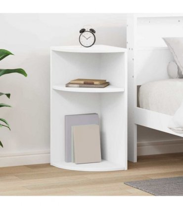 vidaXL End Table White 29.6 x 29.6 x 60 cm Engineered Wood