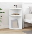 vidaXL End Table White 29.6 x 29.6 x 60 cm Engineered Wood