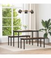 vidaXL Bench Smoke Oak 110 x 35 x 45 cm Engineered Wood