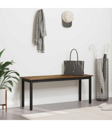 vidaXL Bench Smoke Oak 110 x 35 x 45 cm Engineered Wood