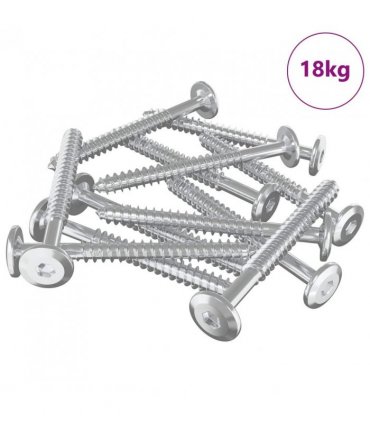 vidaXL Wood Screws 1350 pcs Silver Steel
