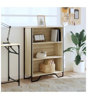 vidaXL Bookcase Sonoma Oak 80x31x106 cm Engineered Wood