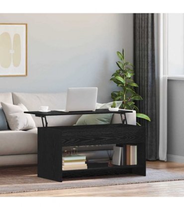 vidaXL Coffee Table Black Oak 80 x 50.5 x 41.5 cm Engineered Wood