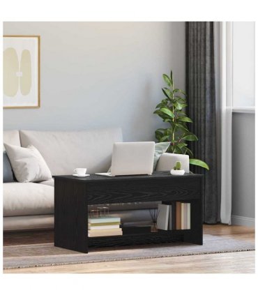 vidaXL Coffee Table Black Oak 80 x 50.5 x 41.5 cm Engineered Wood