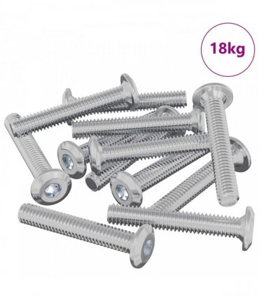 vidaXL Head Lock Screw 2514 pcs Silver Steel