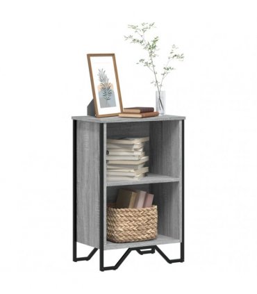 vidaXL Bookcase Grey Sonoma 50x31x74.5 cm Engineered Wood