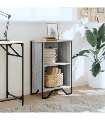 vidaXL Bookcase Grey Sonoma 50x31x74.5 cm Engineered Wood