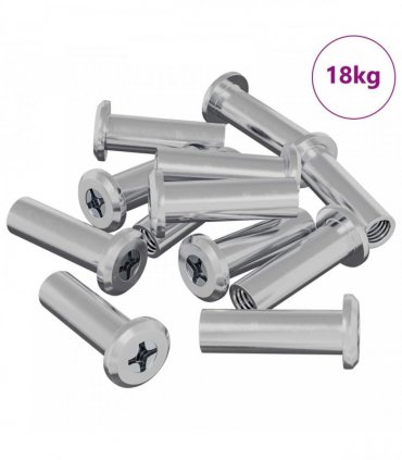 vidaXL Lock Nut 2857 pcs Silver Steel