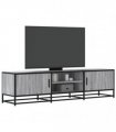 vidaXL TV Cabinet Grey Sonoma 160x35x41 cm Engineered Wood and Metal