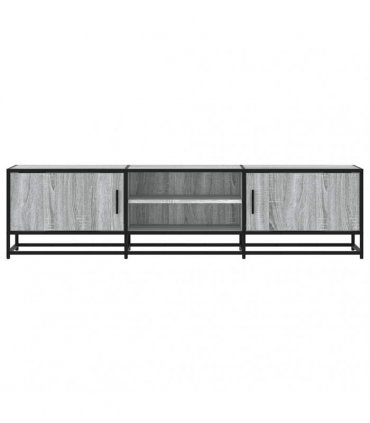 vidaXL TV Cabinet Grey Sonoma 160x35x41 cm Engineered Wood and Metal