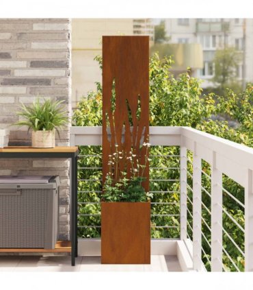 vidaXL Garden Privacy Screen Rusty 32 x 150 cm Weathering Steel