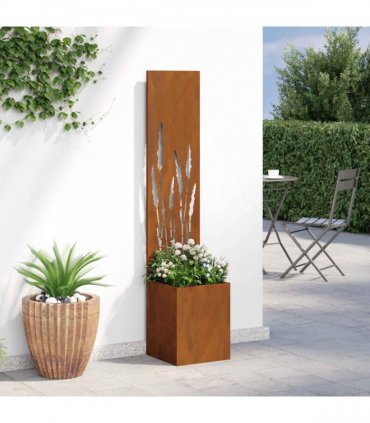 vidaXL Garden Privacy Screen Rusty 32 x 150 cm Weathering Steel