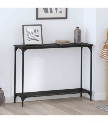 vidaXL Console Table Black oak 101 x 30.5 x 75 cm Engineered wood