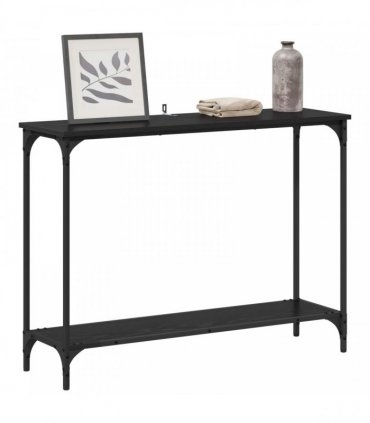 vidaXL Console Table Black oak 101 x 30.5 x 75 cm Engineered wood