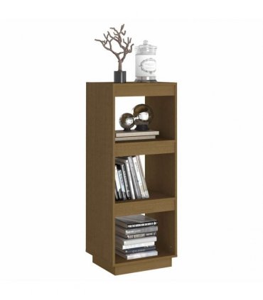 vidaXL Book Cabinet/Room Divider Honey Brown Solid Pinewood
