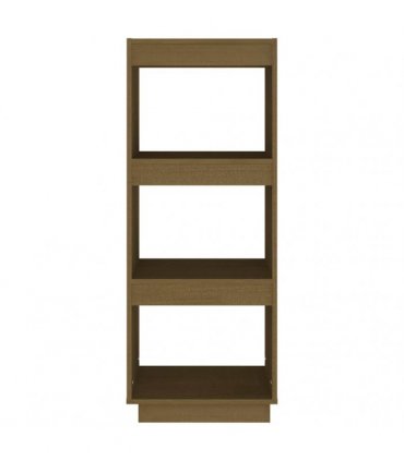 vidaXL Book Cabinet/Room Divider Honey Brown Solid Pinewood