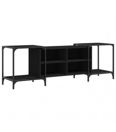 vidaXL TV Cabinet Black 153x37x50 cm Engineered Wood