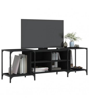 vidaXL TV Cabinet Black 153x37x50 cm Engineered Wood