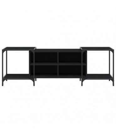 vidaXL TV Cabinet Black 153x37x50 cm Engineered Wood