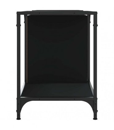 vidaXL TV Cabinet Black 153x37x50 cm Engineered Wood