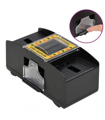 vidaXL Automatic Card Shuffler Black 2 Decks