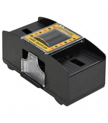 vidaXL Automatic Card Shuffler Black 2 Decks