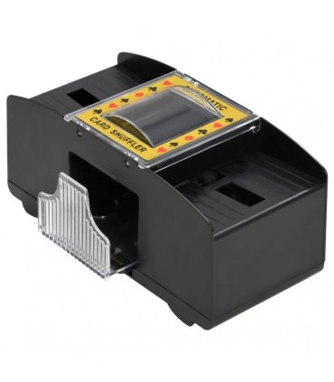 vidaXL Automatic Card Shuffler Black 2 Decks
