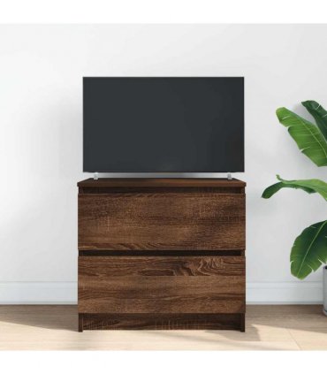 vidaXL TV Cabinet Brown Oak 60x35x54 cm Engineered Wood