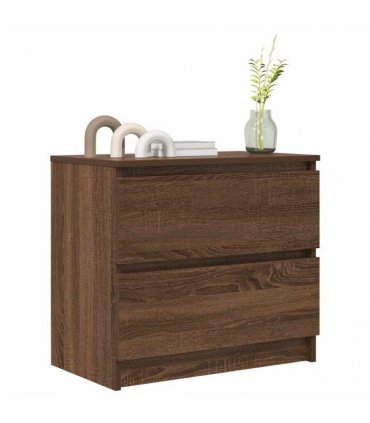 vidaXL TV Cabinet Brown Oak 60x35x54 cm Engineered Wood