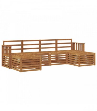 vidaXL Sofa Sets 6 pcs Natural Solid Acacia Wood