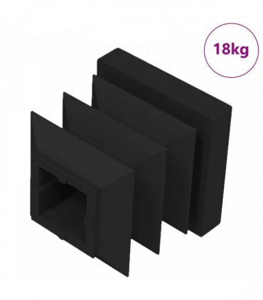 vidaXL End Caps 10909 pcs Black 15 x 15 x 15 mm PP