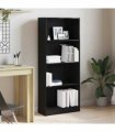 vidaXL Bookshelf Black Oak 60 x 24 x 143 cm Engineered Wood