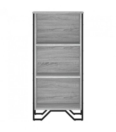vidaXL Bookcase Grey Sonoma 50x31x106 cm Engineered Wood