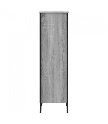 vidaXL Bookcase Grey Sonoma 50x31x106 cm Engineered Wood