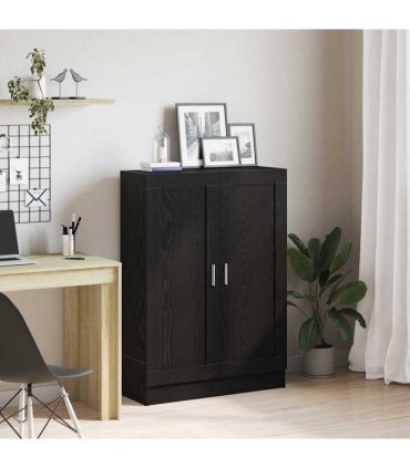 vidaXL Book Cabinet Black Oak 82.5 x 30.5 x 115 cm Engineered Wood